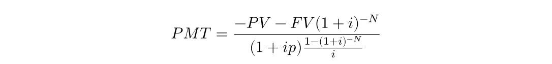 The TVM Formula rearrange for PMT